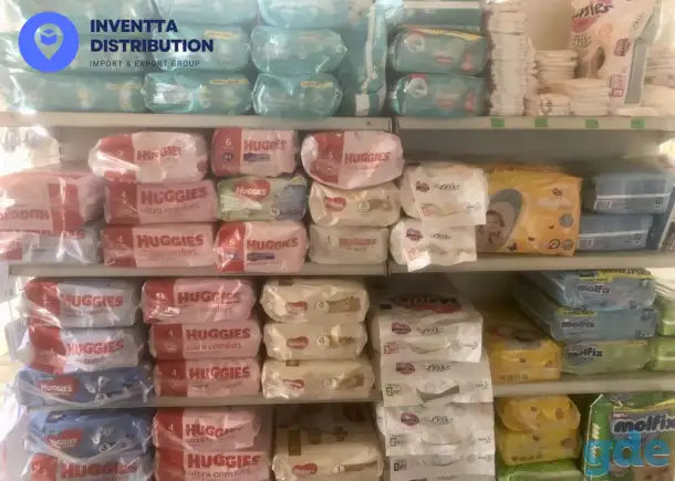 Подгузники из Европы Оптом. Памперсы мировых брендов Huggies, Pampers, Sleepy, Merries, Molfix, фотография 5