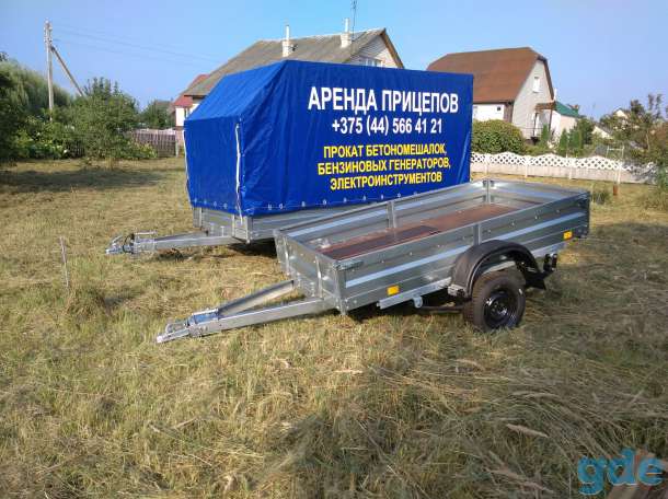 Сдаём в аренду грузовые прицепы для легкового автомобиля.  Прокат бетономешалок, генераторов, электроинструмента., фотография 1