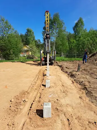 Каркасные дома на мини сваях забивных ЖБ, фотография 5