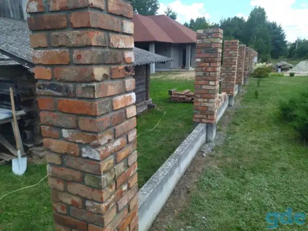 Заборы из старинного кирпича Брест, фотография 1