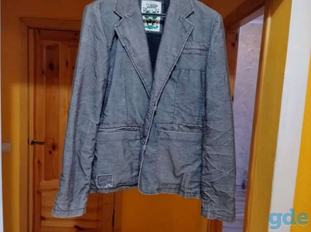 Пиджак джинсовый Tom Tailor Denim Rockers M стрейч серый., фотография 2