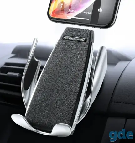 Беспроводная зарядка автодержатель для смартфона автоматическая с датчиком., фотография 2