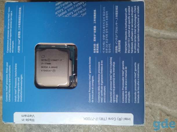 продам процессор i7 7700k box. новый не вскрывался, фотография 1
