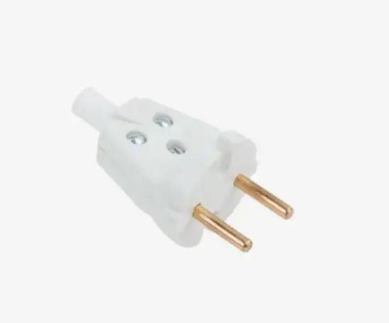 Вилка электрическая прямая 6А 220V разборная 1 шт, фотография 1
