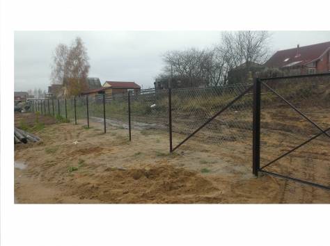 Забора из сетки рабица под ключ высотой 2 метра, фотография 1