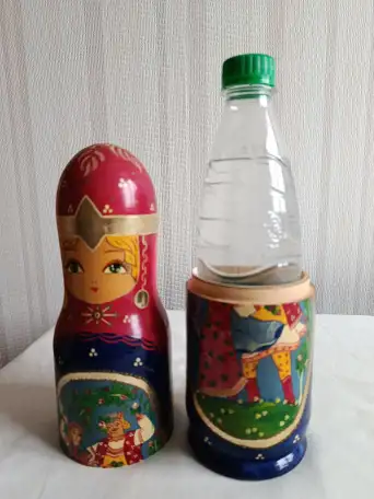 Шкатулка МАТРЕШКА для бутылки, фотография 2