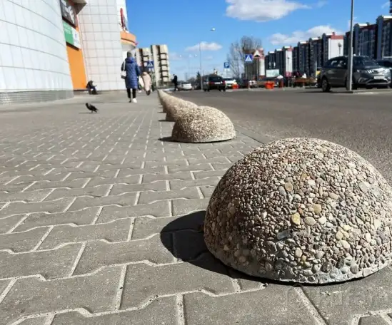 Тротуарная плитка, тактильная плитка, бетонные полусферы (соответствие ГОСТ), фотография 2