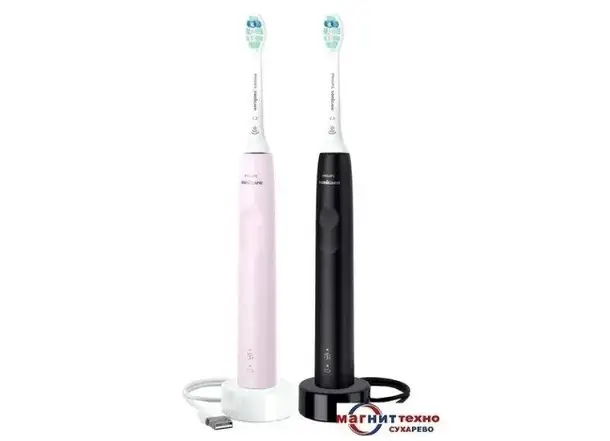 Комплект зубных щеток philips sonicare 3100 series hx3675/15, фотография 1