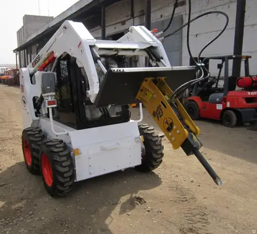Аренда услуги мини-погрузчика  Bobcat S18,гидромолот, гидробур, фотография 7