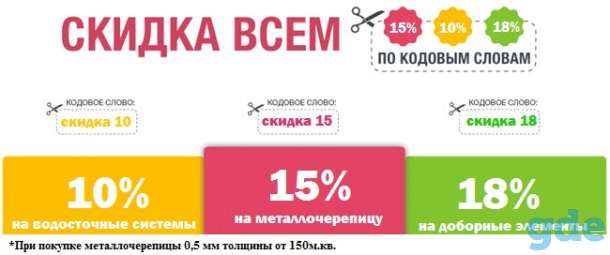 Металлочерепица со скидкой до 18% от цены завода МеталлПрофиль, фотография 1