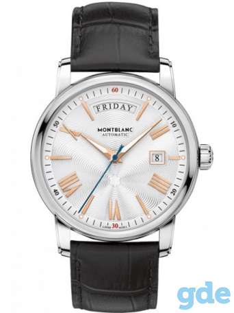 Montblanc Mens 4810 Day-Date Leather Strap Watch 114853, фотография 1