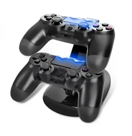 Зарядная станция для двух геймпадов dualshock PS4 . Это док-станция для зарядки контроллеров джойстиков PlayStation 4, фотография 8