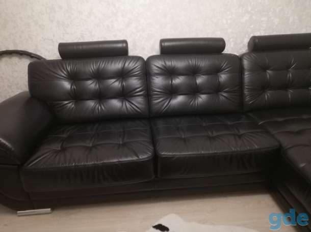 Продам кожаный диван, отличное состояние. Не бы в употреблении. Угловой, фотография 1