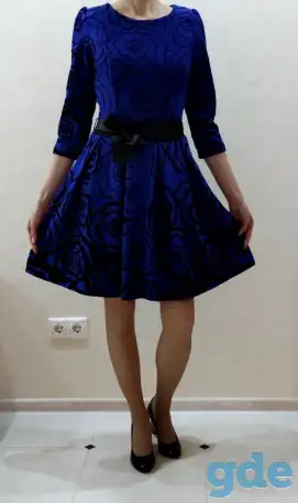 Платье синее, фотография 4