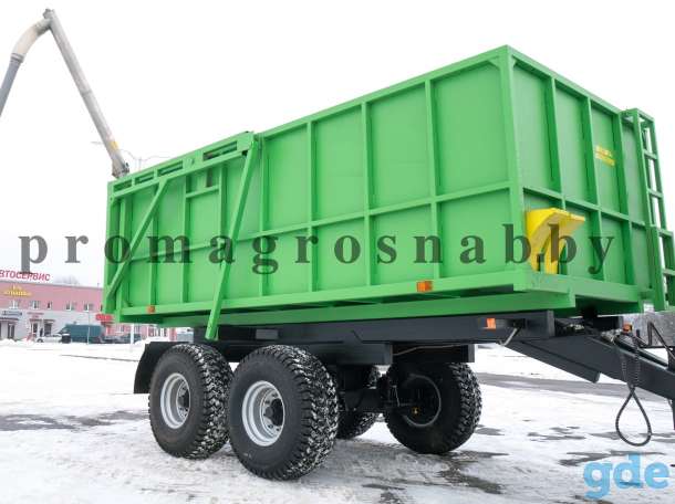 Полуприцепы тракторные ПСТ-9; ПСТ-12; ПСТ-18 с загрузчиком Т-458 из нержавеющей стали, фотография 4