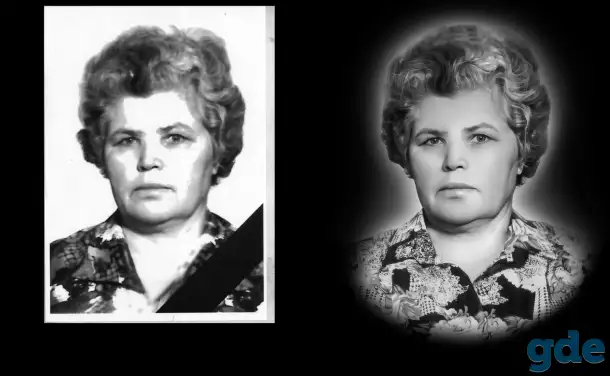 Ретушь фотографий для памятника, фотография 1