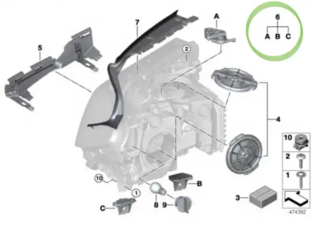 Ремкомплект фары правой BMW 5 G серии, фотография 2