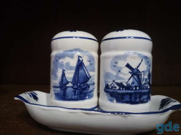 Солонка и перечница. Коллекция Delft Blue Stein made jn Holland., фотография 1