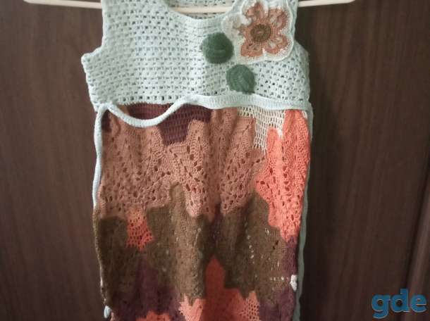 handmade вязаный детский сарафан, фотография 1