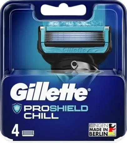 Сменные кассеты для бритья gillette fusion5 proshield chill (4 шт), фотография 1