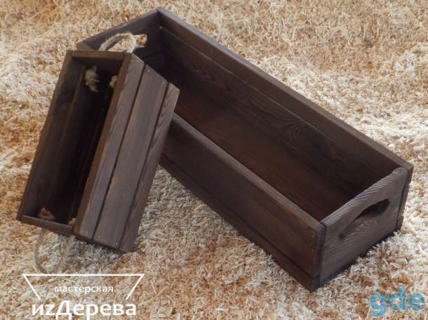 Деревянные боксы, ящики, подарочные коробки, фотография 5