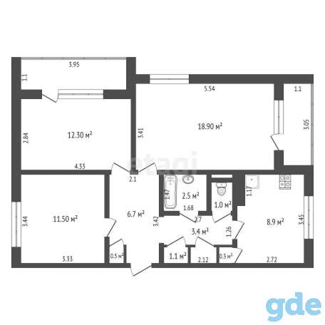Продам трехкомнатную квартиру, Чкалова ТОРГ, фотография 12