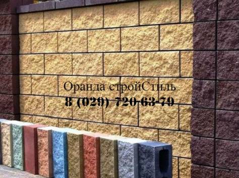 Блоки для забора демлер рваный камень, фотография 1