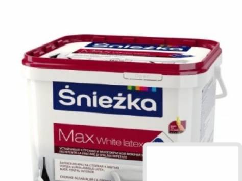 Краска акриловая Sniezka Eko белая 10 л, фотография 4
