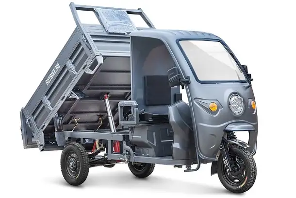 Грузовой электрический трицикл rutrike d5 кабина гидравлика 1500 72v1500w, фотография 1