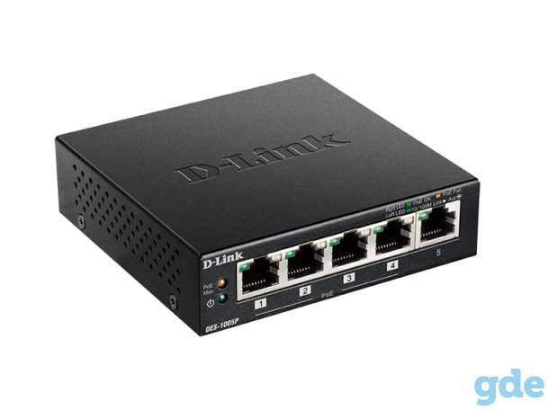 Коммутатор D-Link DES-1005P/B1A POE Распродажа склада., фотография 3