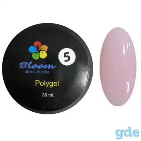 Полигель Bloom №5 30 мл розовый (баночка), фотография 1