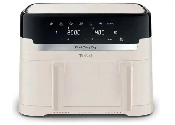 Аэрогриль (аэрофритюрница) tefal dual easy fry & grill ey901ae0, фотография 1