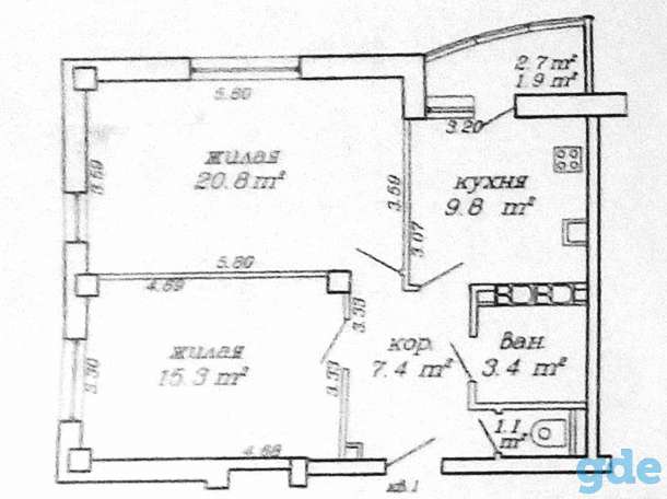Продаю 2-х комнатную квартиру, Ул.Ольшевского,дом 1Б, фотография 3