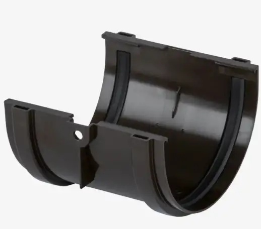 Соединитель желоба d125 мм, h 89-100 мм, Материал: пластик; сталь; медь, Цвет: пломбир; шоколад; белый..., фотография 1
