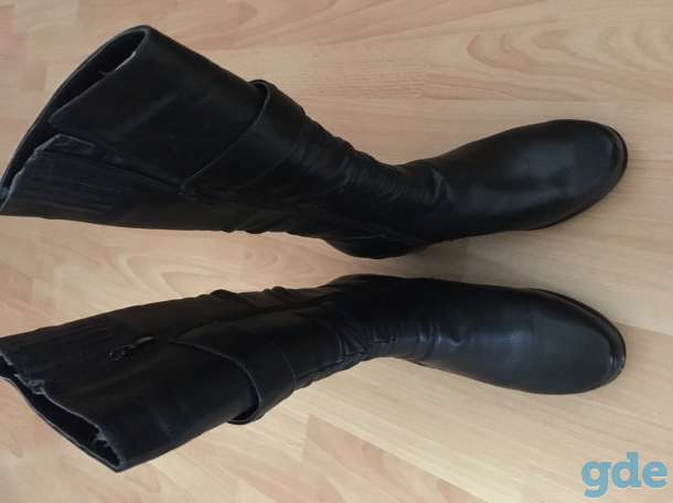 Продам сапоги женские зимние кожаные на молнии, фотография 1