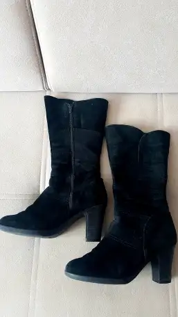 сапоги замшевые зима, фотография 1