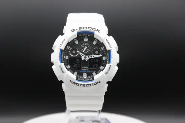 Японские наручные часы Casio G-SHOCK GA-100B-7A с хронографом, фотография 1