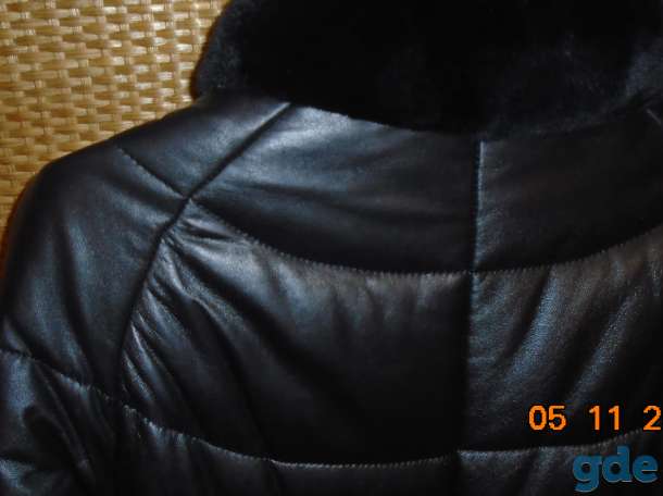 Пальто зимнее кожаное, фотография 6