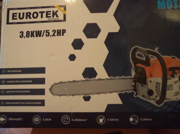 Бензопила Eurotek 3,8/5,2HP, фотография 2