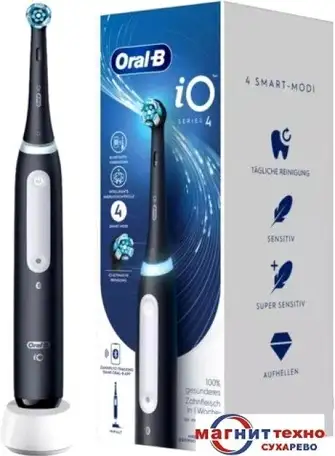 Электрическая зубная щетка oral-b io series 4 iog4.1b6.0 (черный) 4210201437604, фотография 1