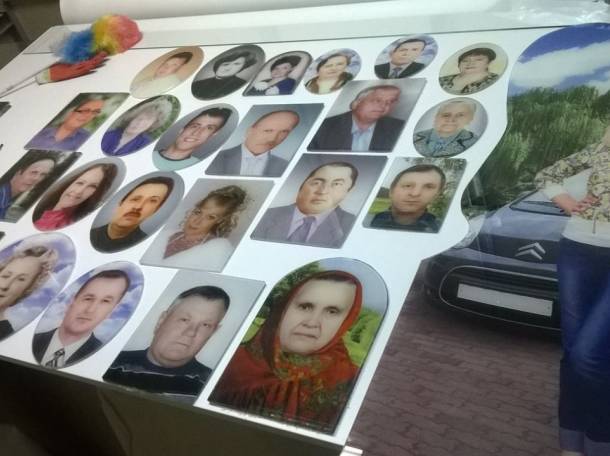 Медальоны на памятник из стекла 