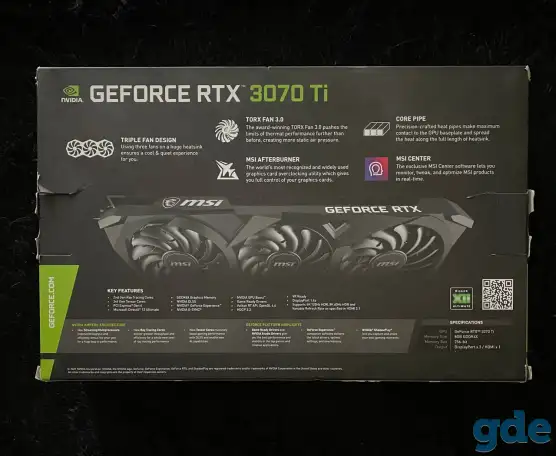 Видеокарта MSI GEFORCE RTX 3070 Ti VENTUS З X, фотография 3