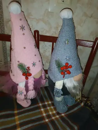 Hand-made пара лесные гномы 53 см муж и жена, фотография 5