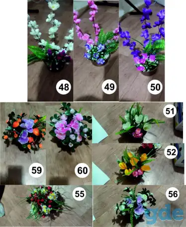 Композиции из искусственных цветов., фотография 4