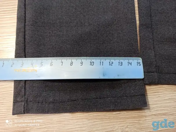 Брюки дамские EXCLUSIVE с оригинальным декором (бант на поясе) размер  42-44/2-5 тёмно-серого цвета., фотография 3