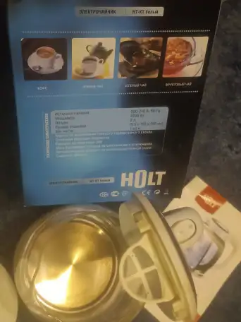 Электрический чайник Holt HT-KT белый 2 л 2200 Вт, фотография 3
