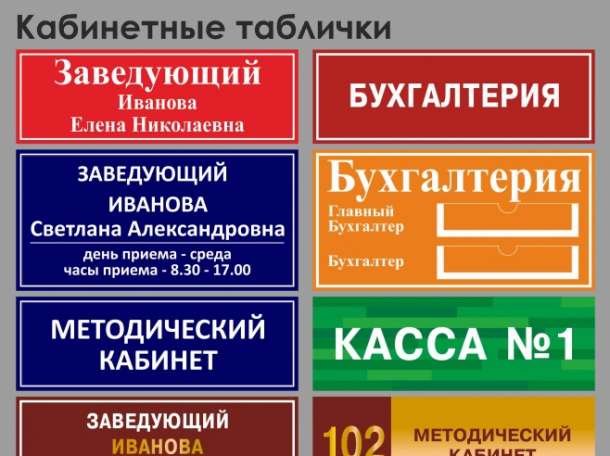 Таблички адресные,кабинетные., фотография 1