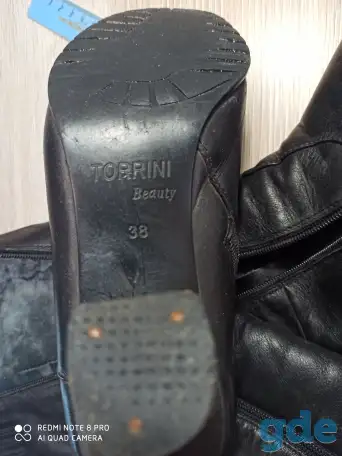 Сапоги дамские TORRINI натуральная кожа, зимние, чёрного цвета, размер 38., фотография 5