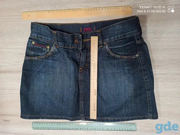 Юбка D@G DOLCE GABANO Италия. Размер SIZE:30. Талия (полуобхват) - 41 см,   длина - 34., фотография 2