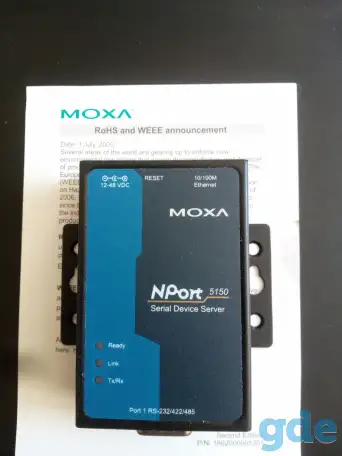 Преобразователь интерфейса MOXA NPort-5150 RS-232/422/485 в Ethernet, фотография 1